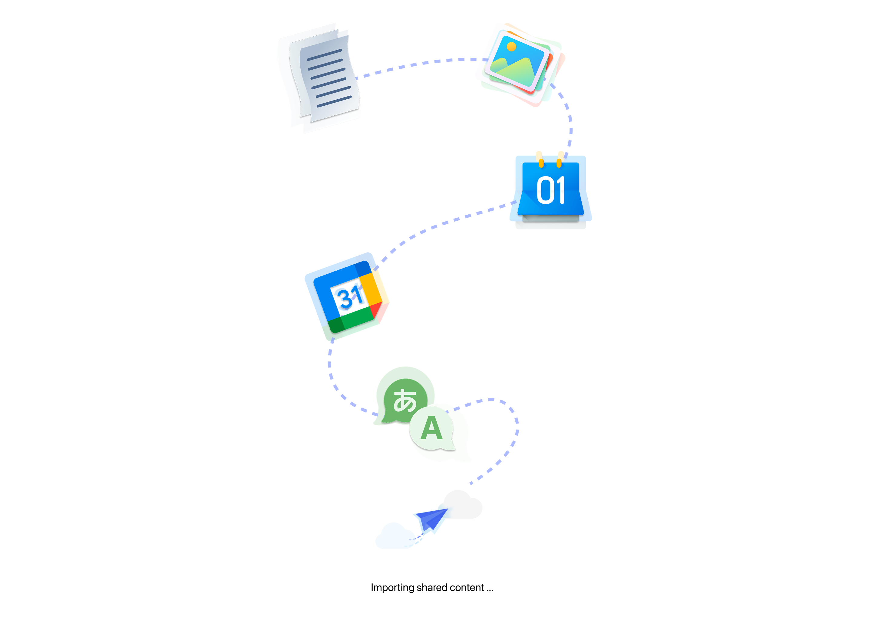 Importing from various sources like notes, photos, and other calendars